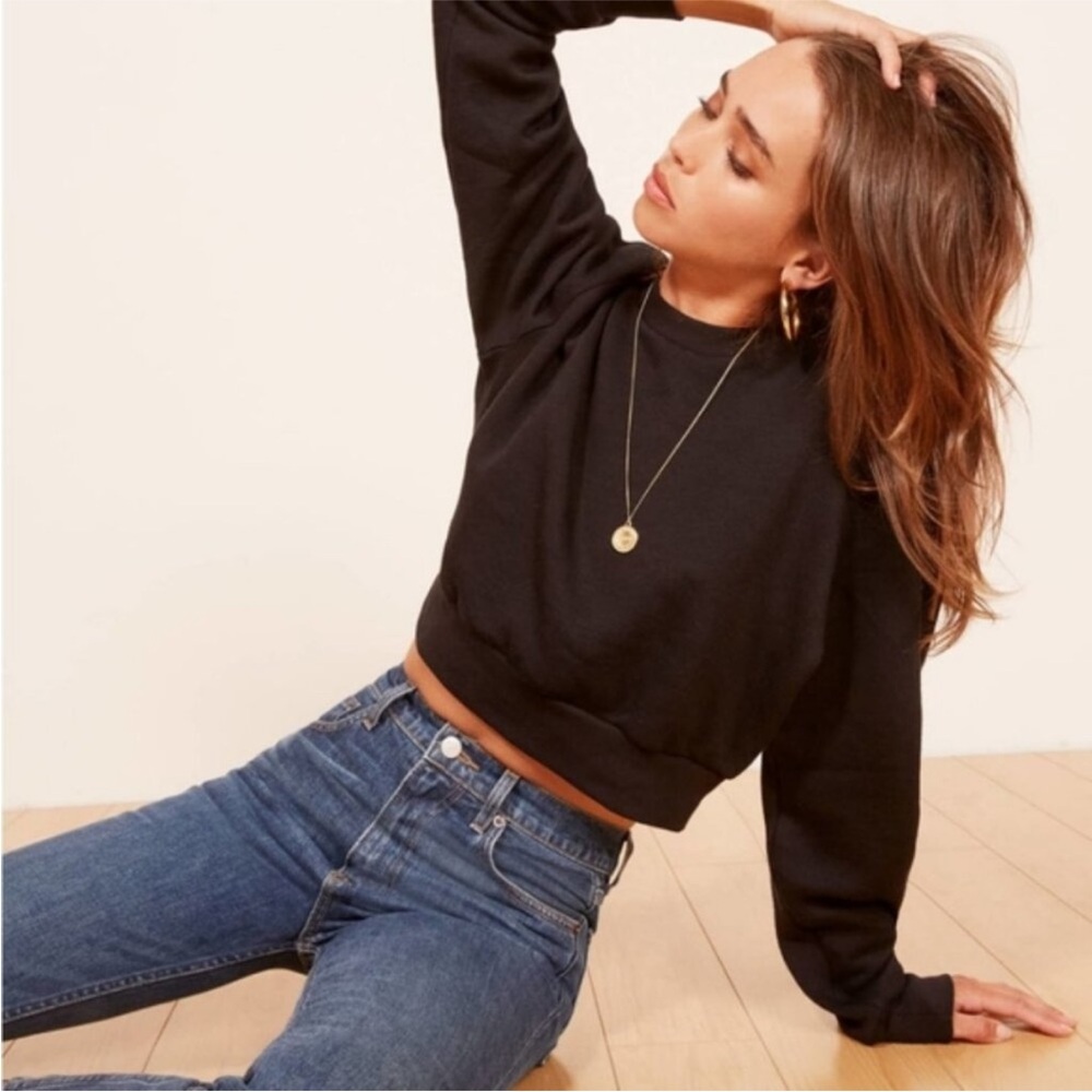 Reformation Black sweater/ crewneck